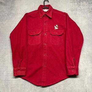 Vintage Frostproof Dress Shirt Men's 15.5 Red 100% Cotton Long Sleeve Button-Up